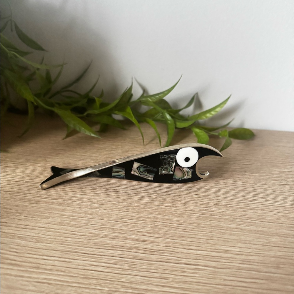 Black and Silver Color Fish Bottle Opener